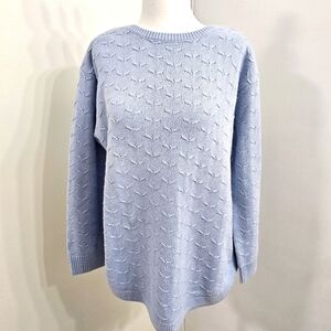 Coldwater Creek Wavelenghth tunic Light Blue Women's Sweater Size Medium